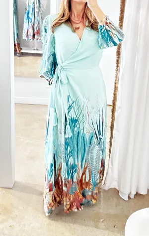 Solange M Silk Wrap Dress S-Mode Ibiray Print