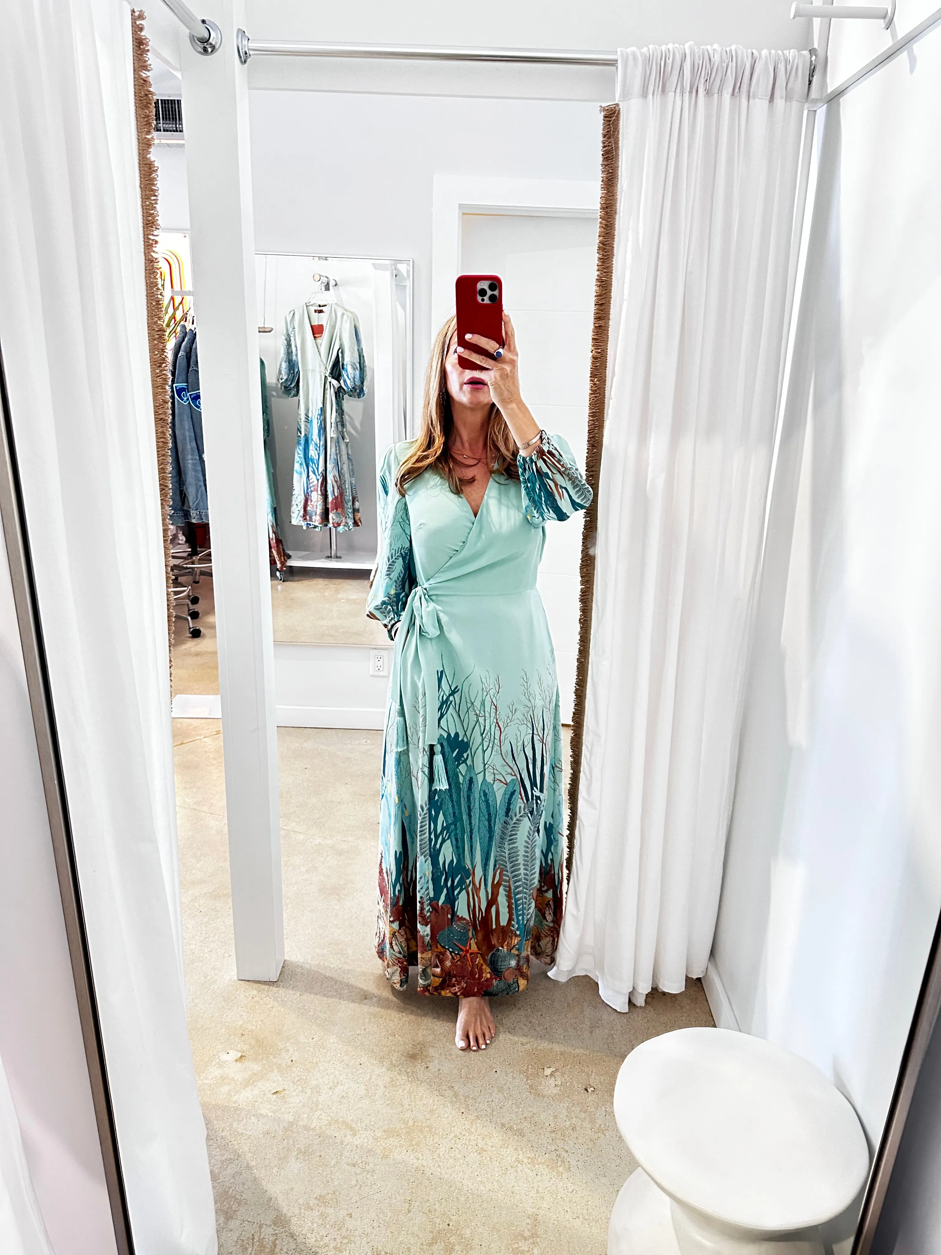 Solange M Silk Wrap Dress S-Mode Ibiray Print