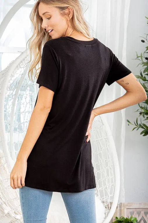 SOLID BLACK TEE
