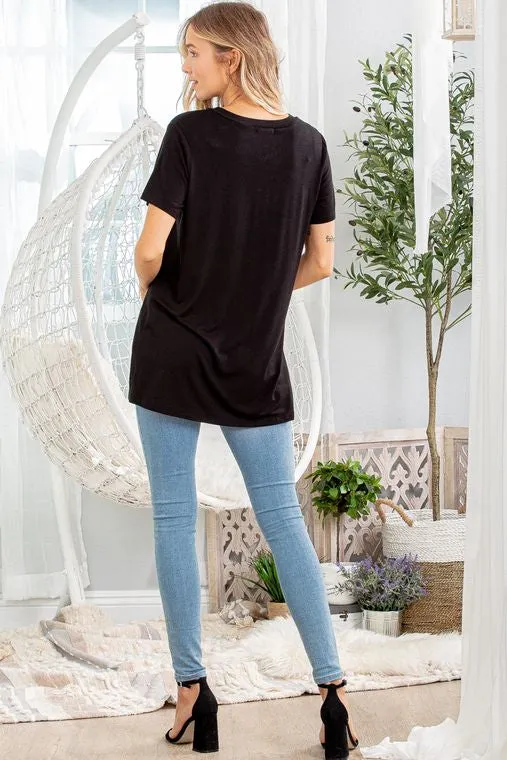 SOLID BLACK TEE