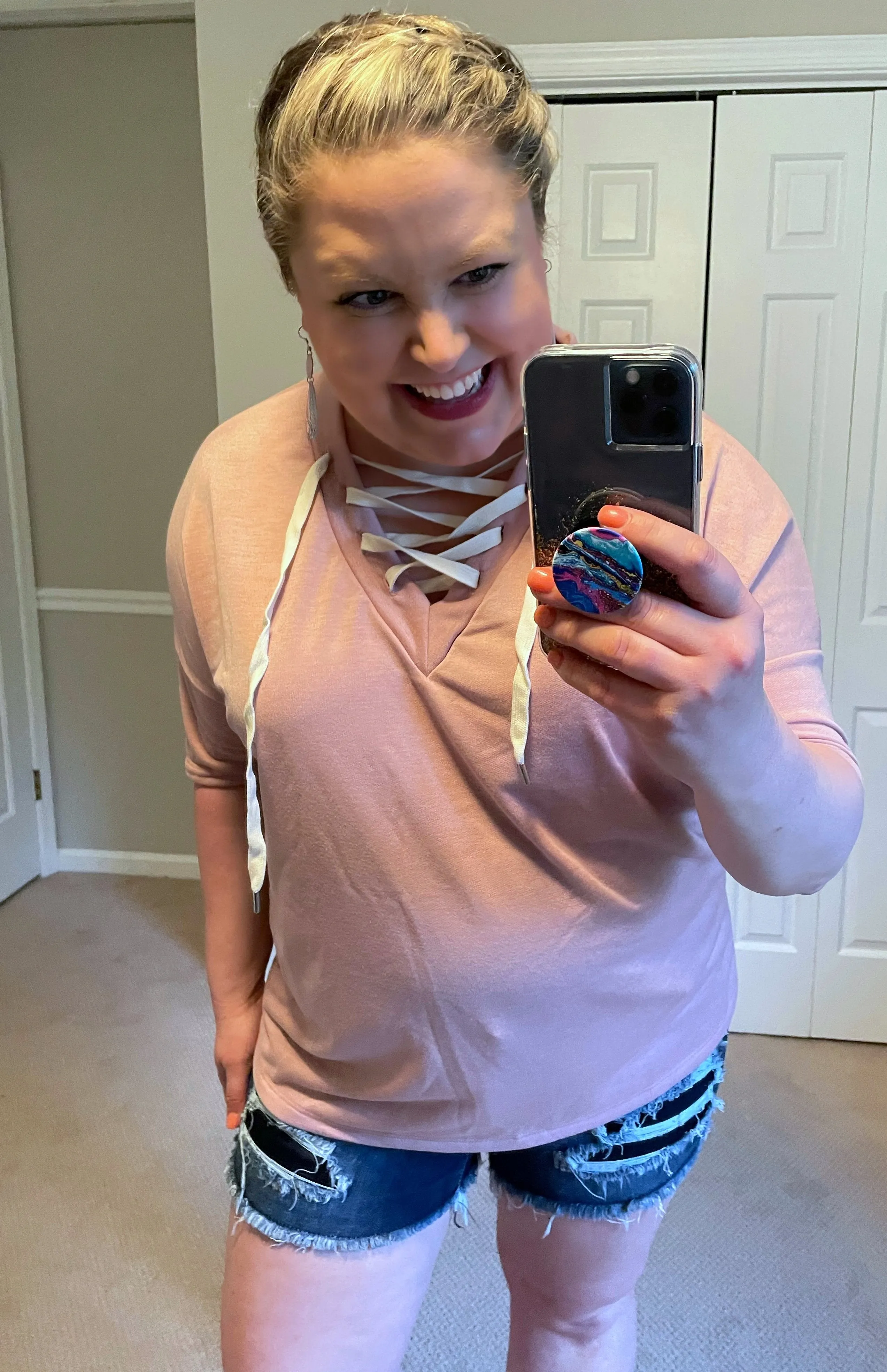 Solid Criss-Cross Neck Top -- 2 Colors!