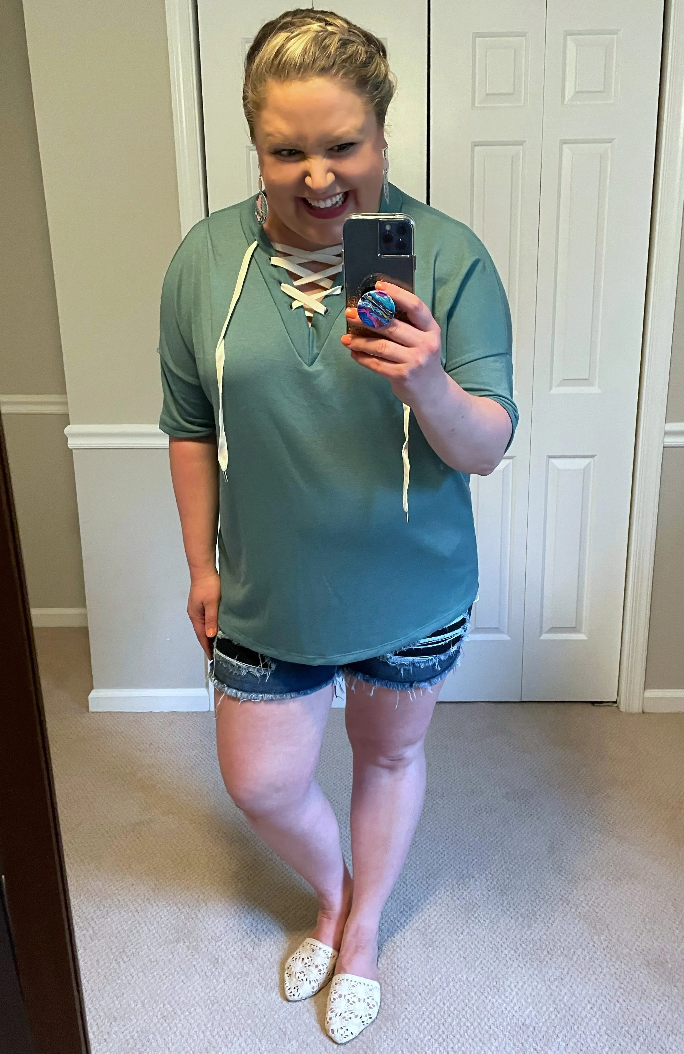 Solid Criss-Cross Neck Top -- 2 Colors!
