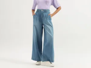 Solid Wide Leg Trousers