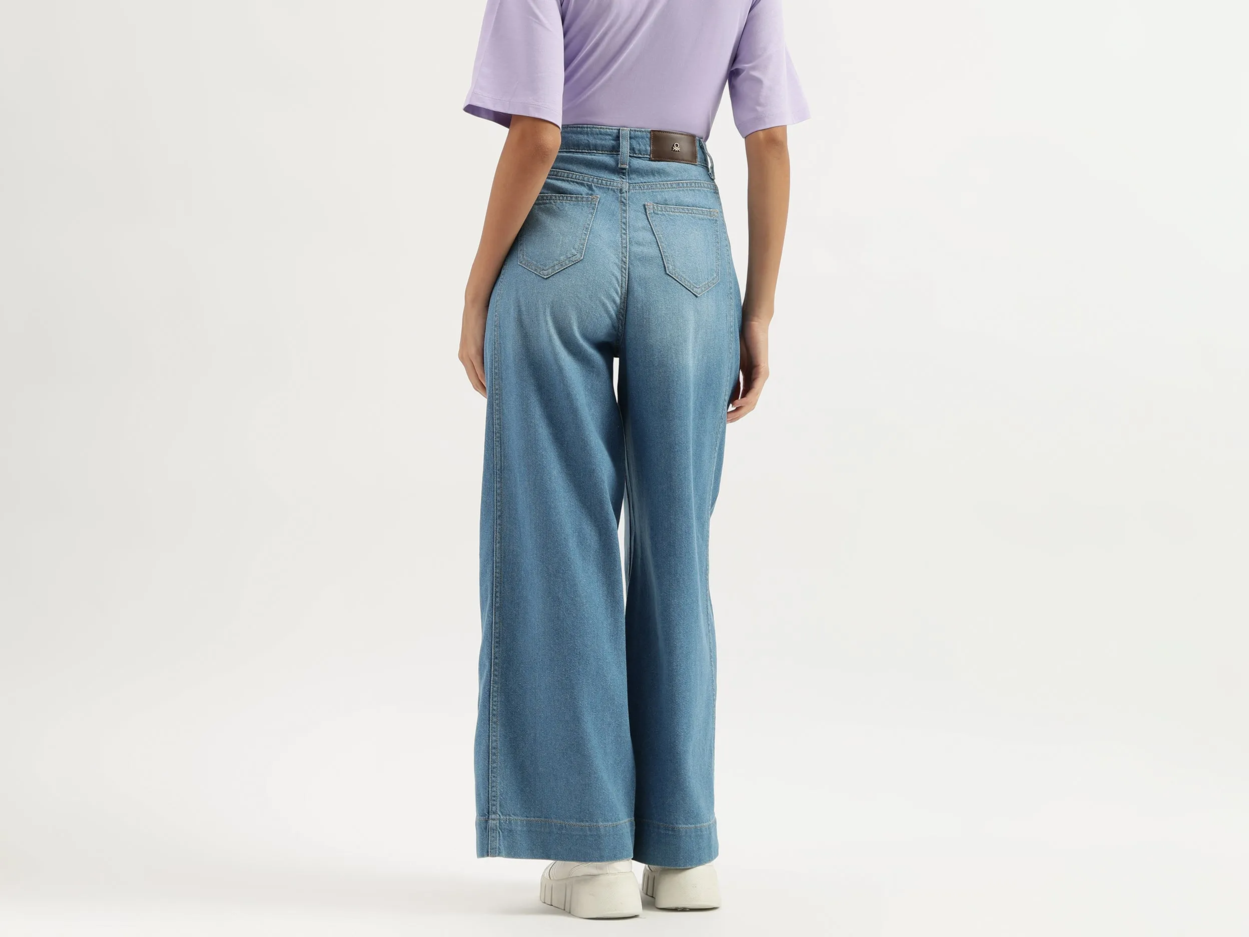 Solid Wide Leg Trousers