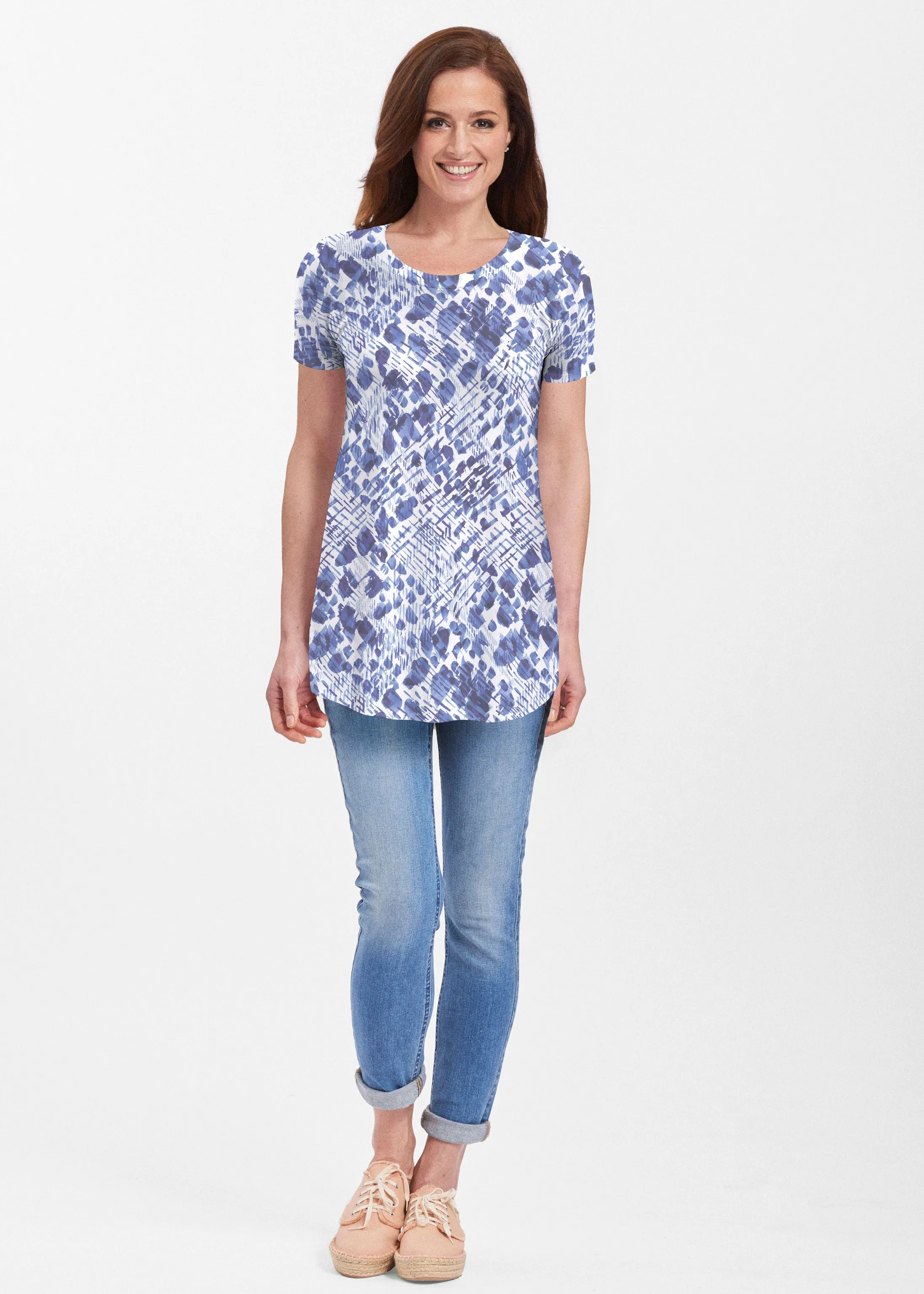 Sophia (8056) ~ Short Sleeve Butterknit tunic