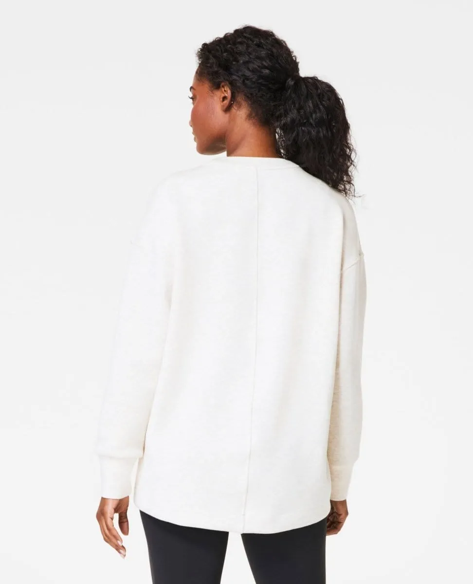 Spanx® Airessentials Brushed V-neck Tunic Heather Cream