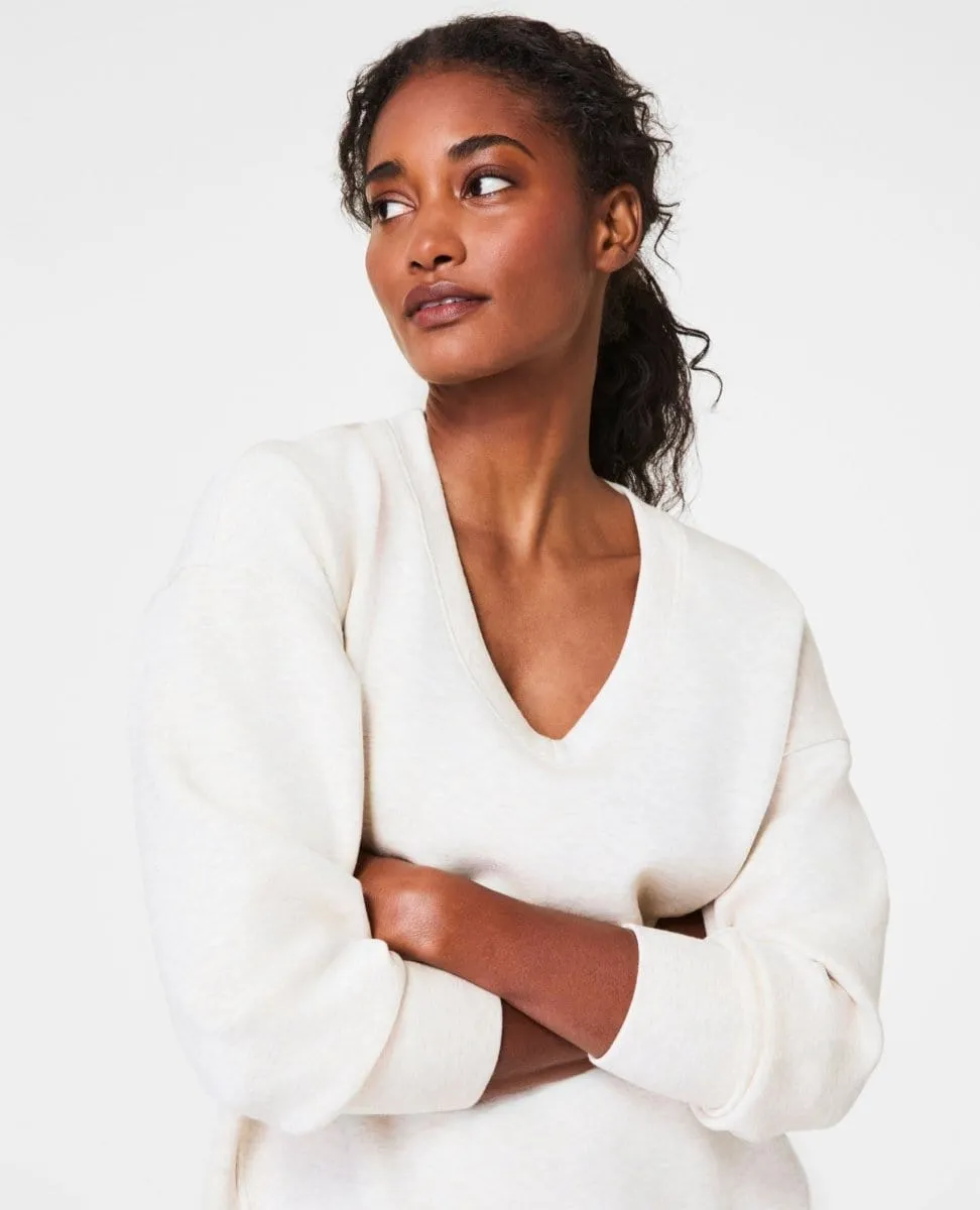 Spanx® Airessentials Brushed V-neck Tunic Heather Cream