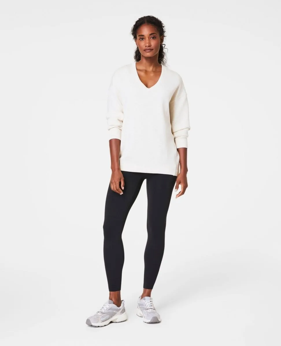Spanx® Airessentials Brushed V-neck Tunic Heather Cream