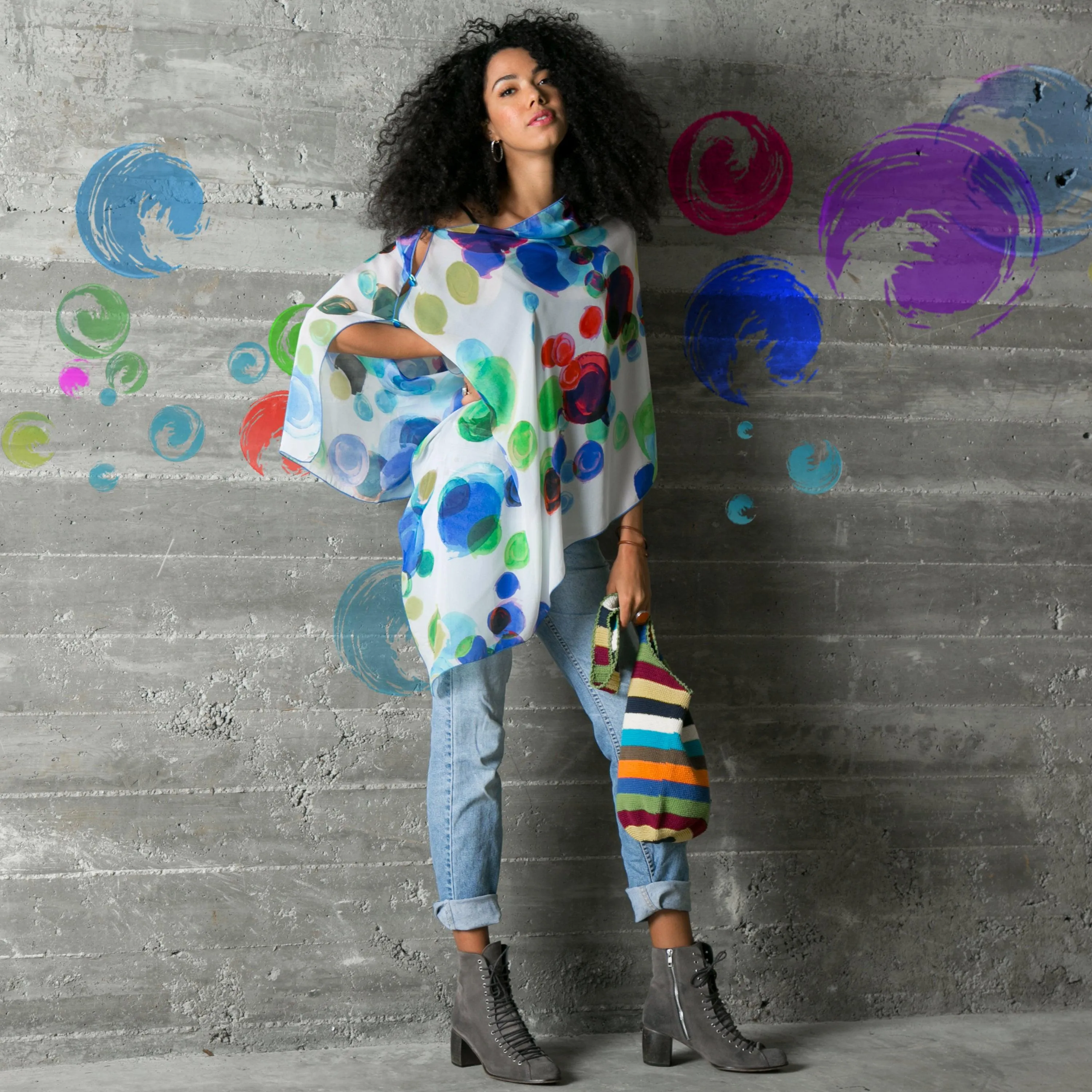 Spirit Silk Chiffon Scarf Wrap