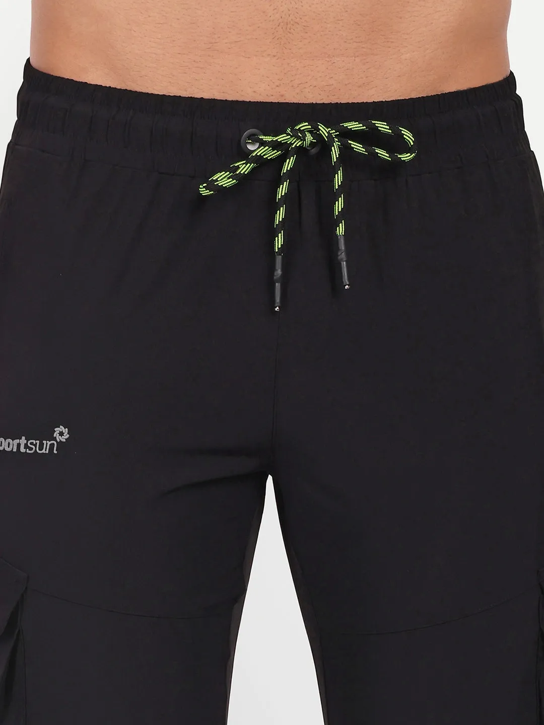 Sport Sun Black NS Lycra Cargo Jogger
