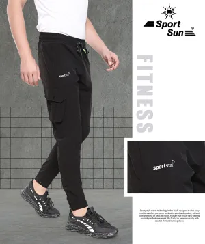 Sport Sun Black NS Lycra Cargo Jogger