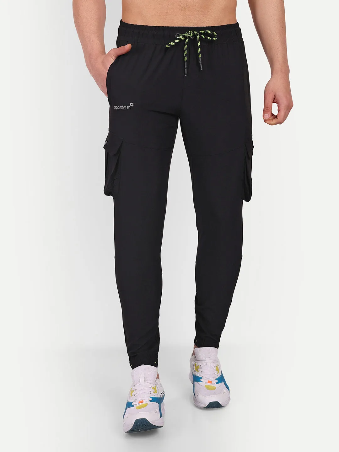 Sport Sun Black NS Lycra Cargo Jogger