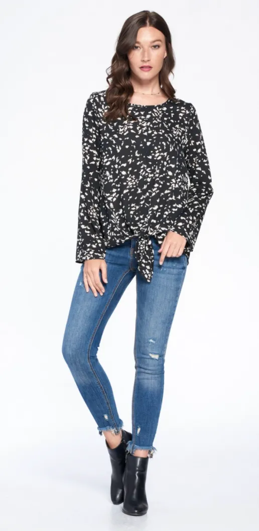Spotting Her Beauty Long Sleeve Top