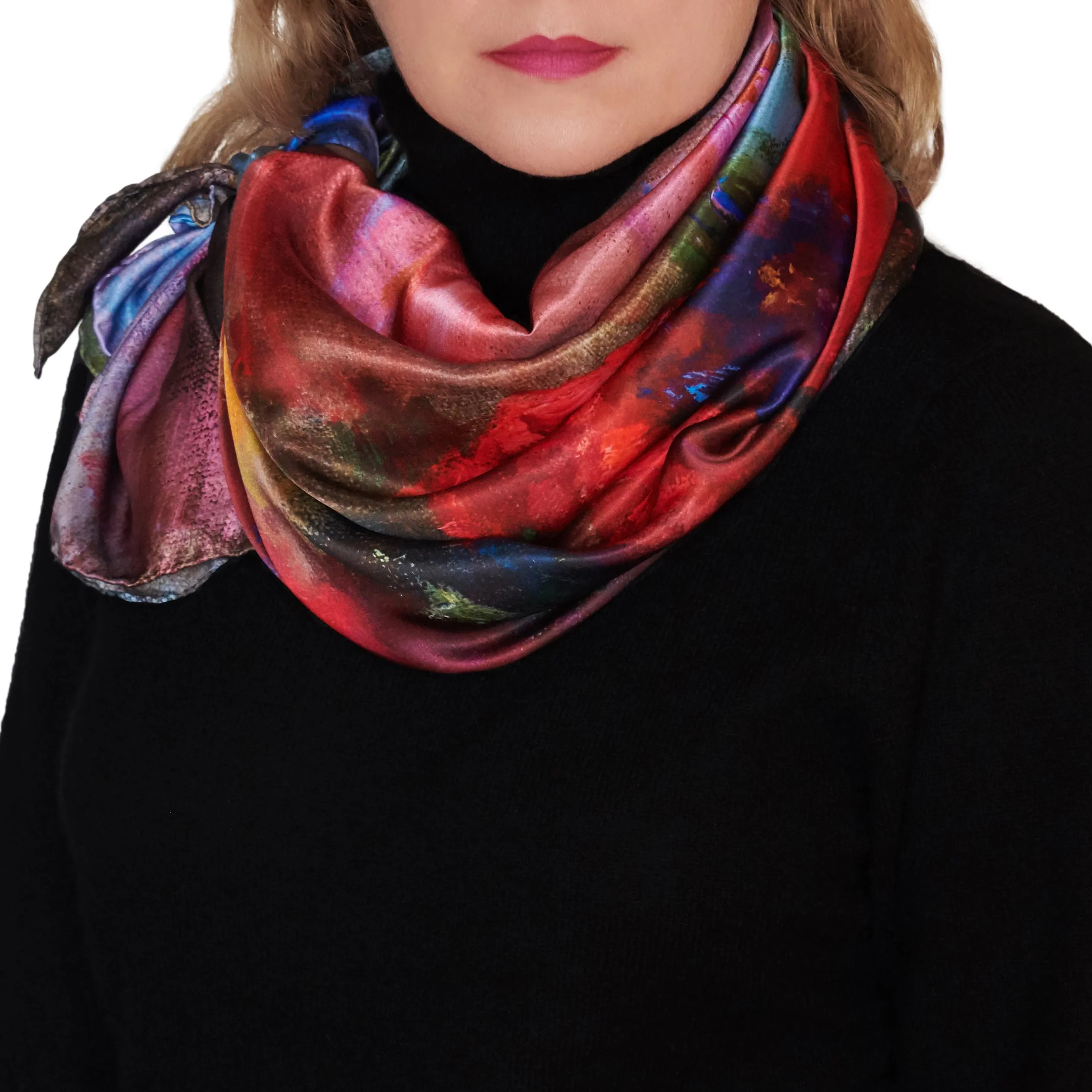 Spring Is Coming, 43-inch Square Italian Silk Scarf