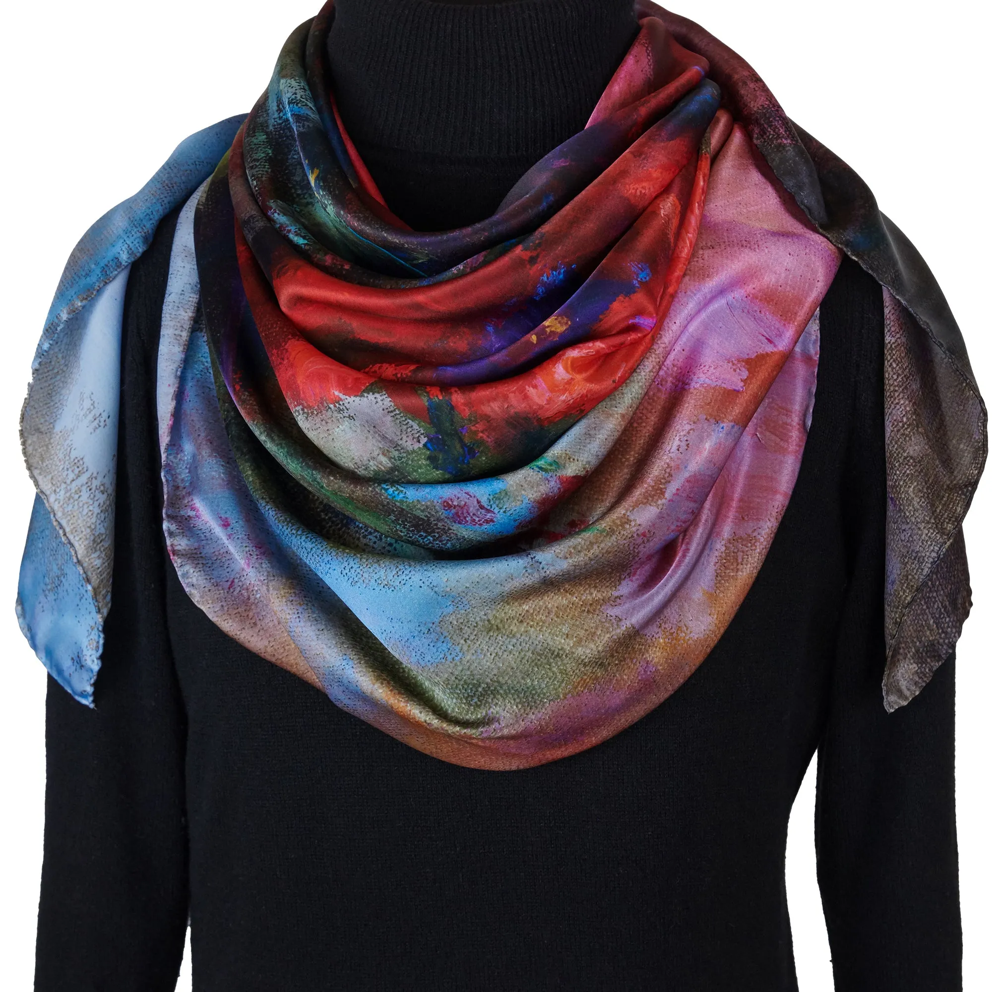 Spring Is Coming, 43-inch Square Italian Silk Scarf
