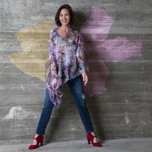 Springtime Silk Chiffon Scarf Wrap
