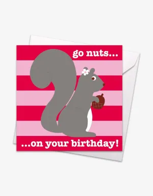 Squirrel Birthday Card