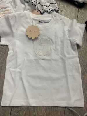 SS23 Patachou Boys Embroidered Logo Top
