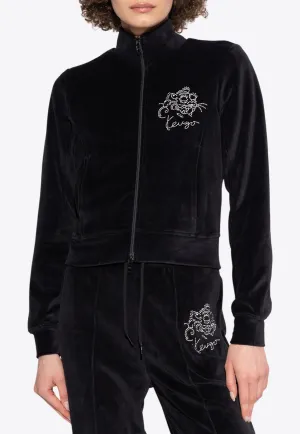 Star Tiger Embroidered Velvet Jacket