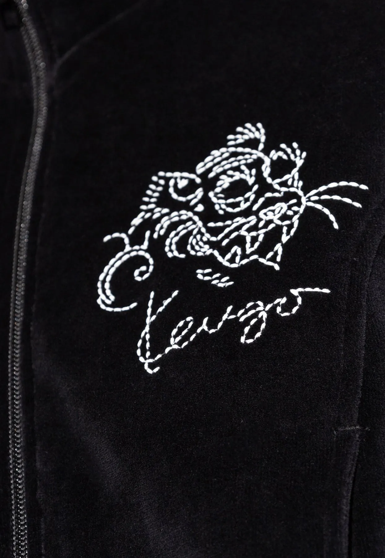 Star Tiger Embroidered Velvet Jacket