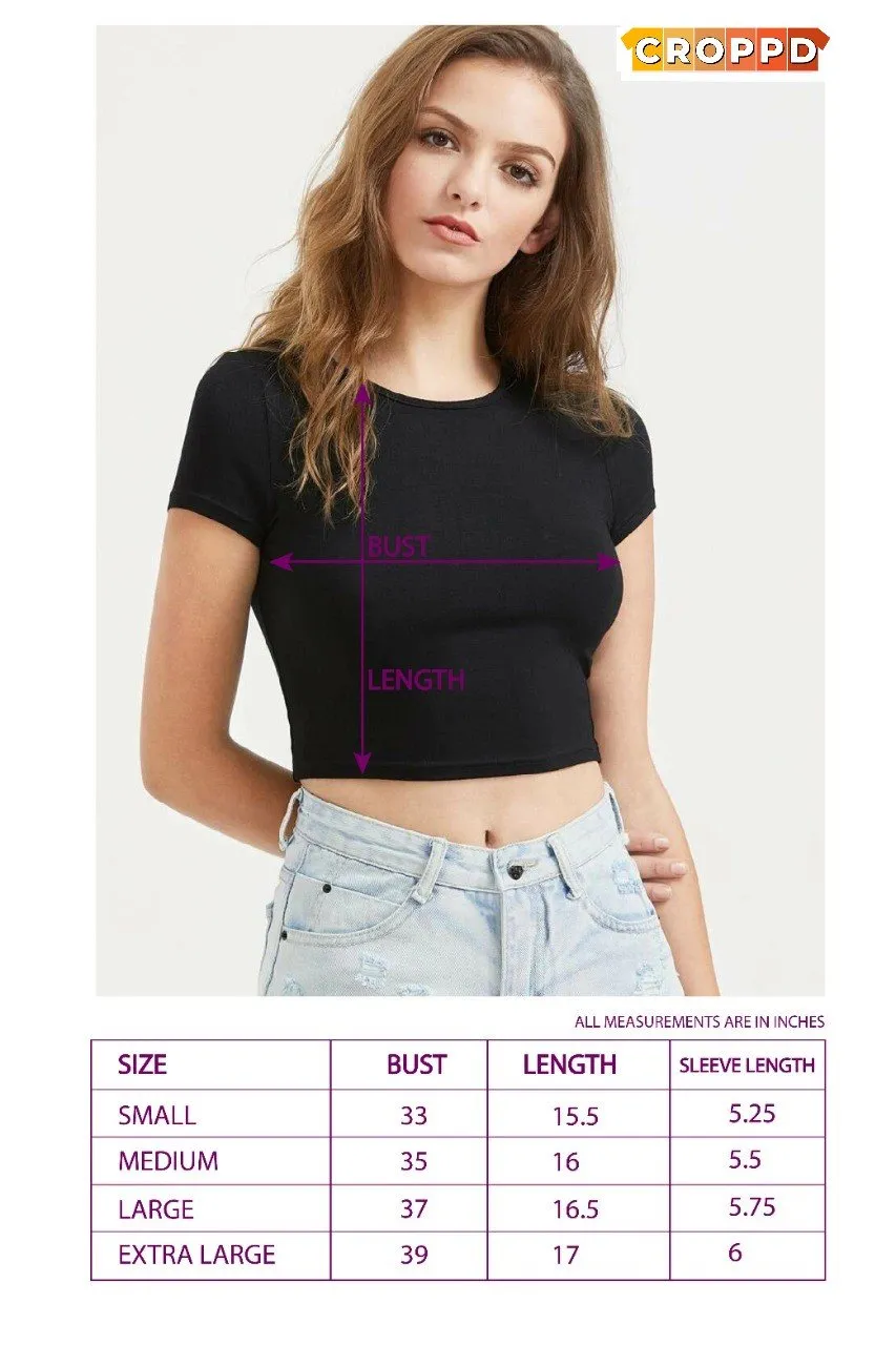 Stay Chic Graphic Printed White Crop Top