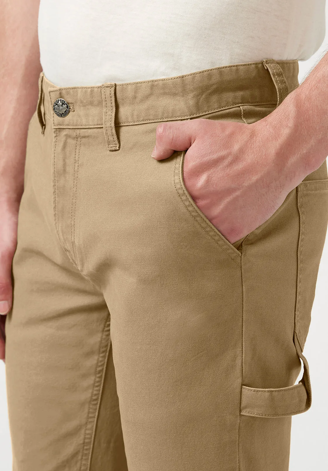 Straight Six Dark Beige Men's Carpenter Pants  - BM22945