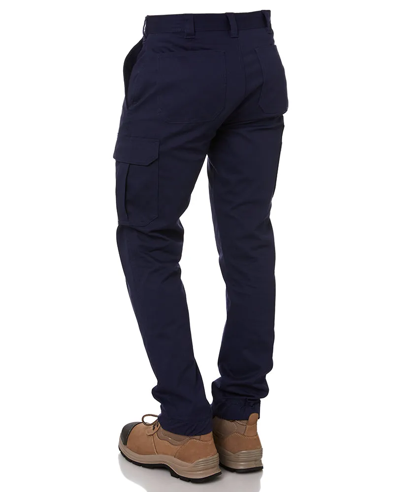 Stretch Cuff Cargo Pant - Navy