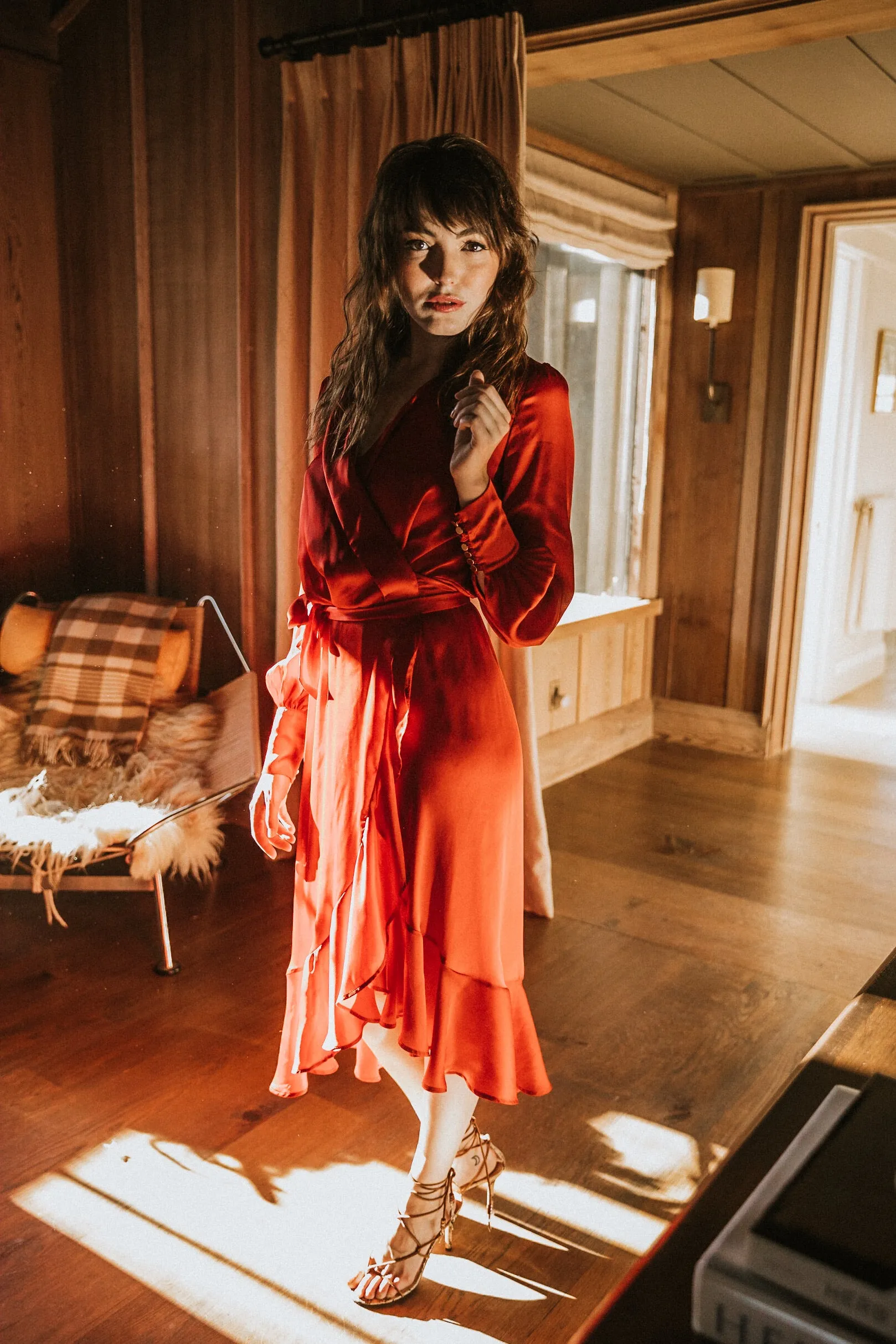 SukiSo Women's Emma Red Wrap Dress