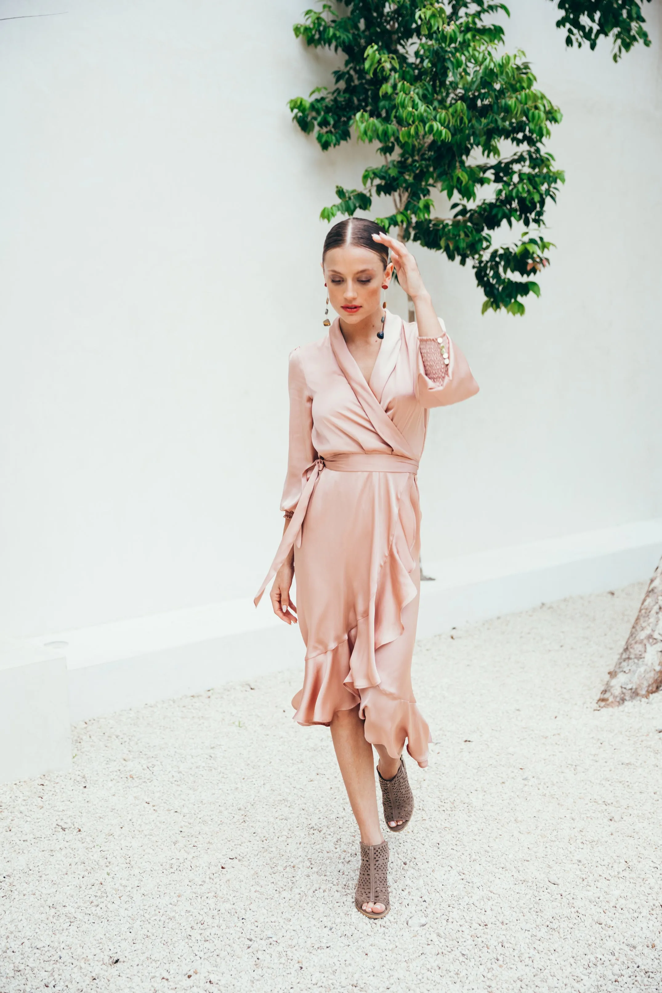 SukiSo Women's Emma Wrap Dress in Pink