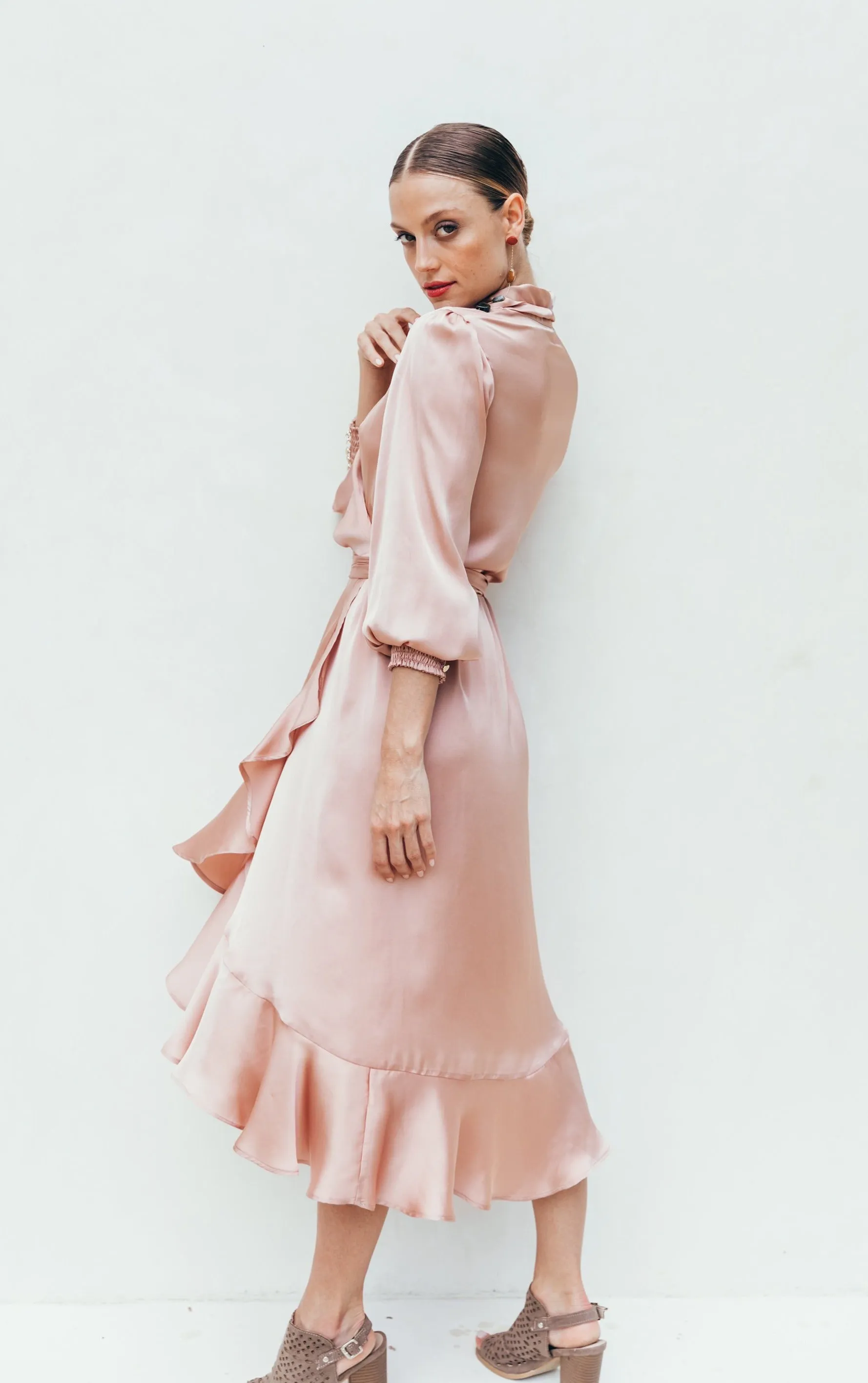 SukiSo Women's Emma Wrap Dress in Pink