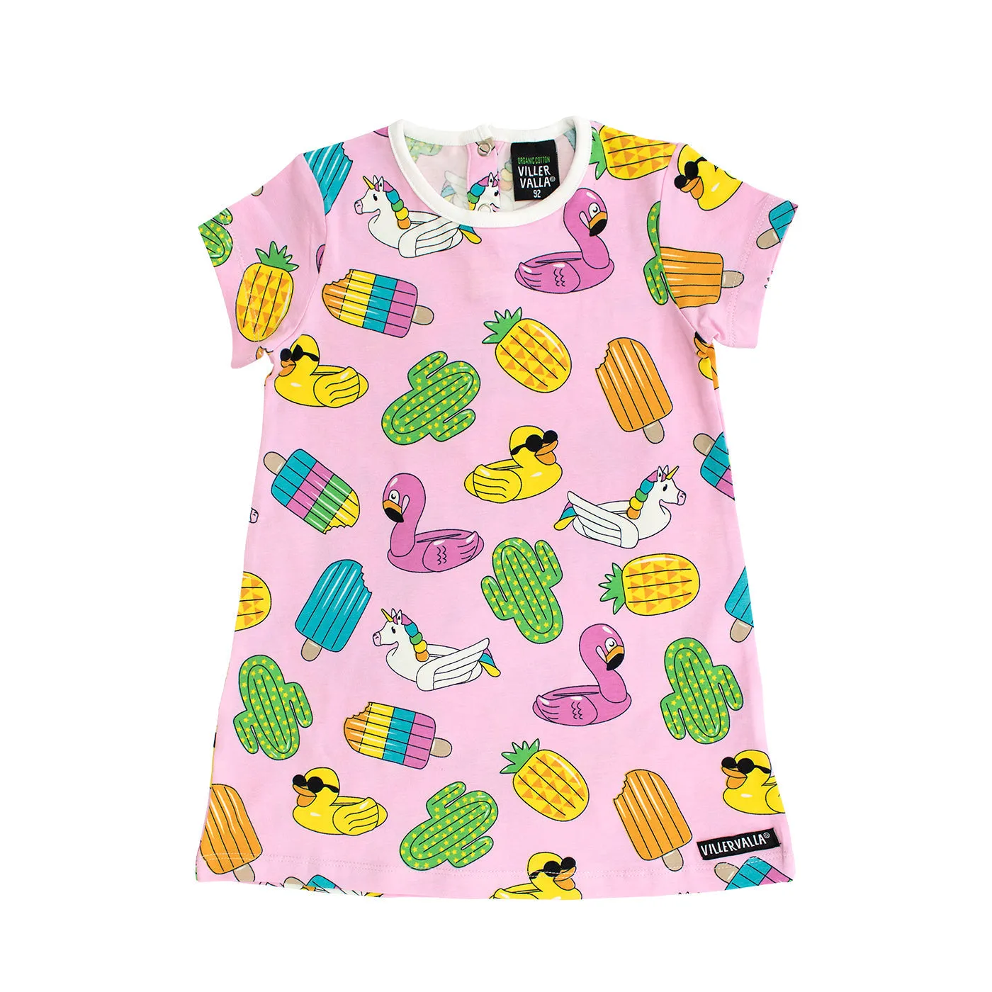 Swimming Animals Short Sleeve Dress - Light Petunia - 1 Left Size 18-24 months
