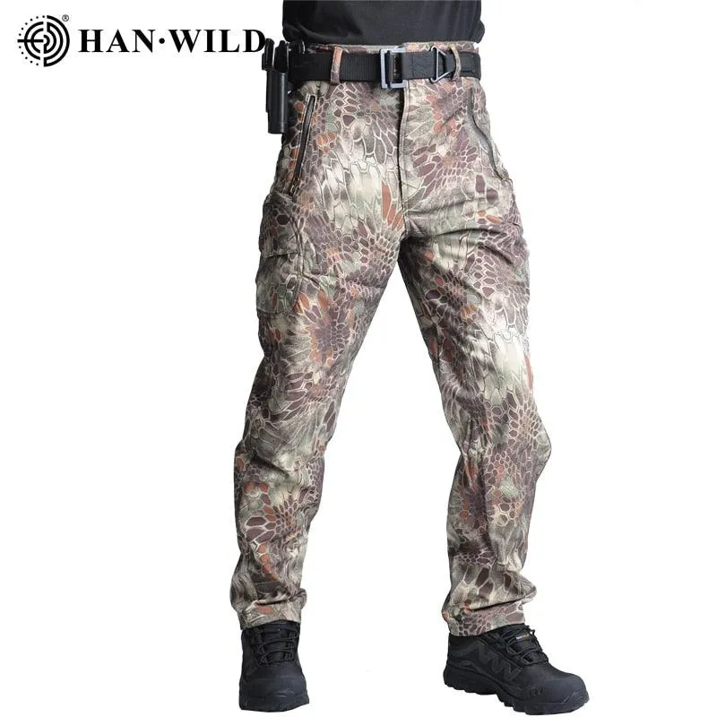 Tactical Pants Soft Shell Fleece Cargo Military Pants