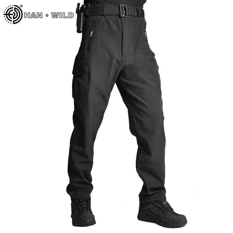 Tactical Pants Soft Shell Fleece Cargo Military Pants