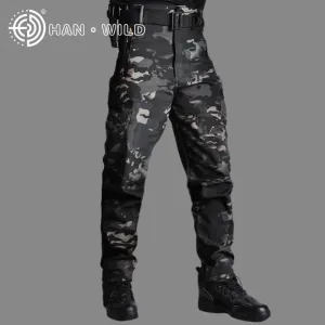 Tactical Pants Soft Shell Fleece Cargo Military Pants