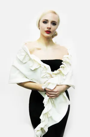 Taffeta Wrap w/ Collar
