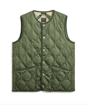 Taion, Military Crew Neck Down Vest | Olive