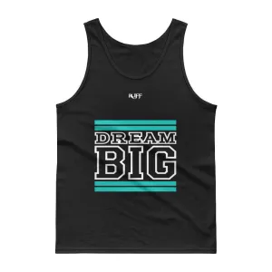 Teal and White Dream Big Tank tops