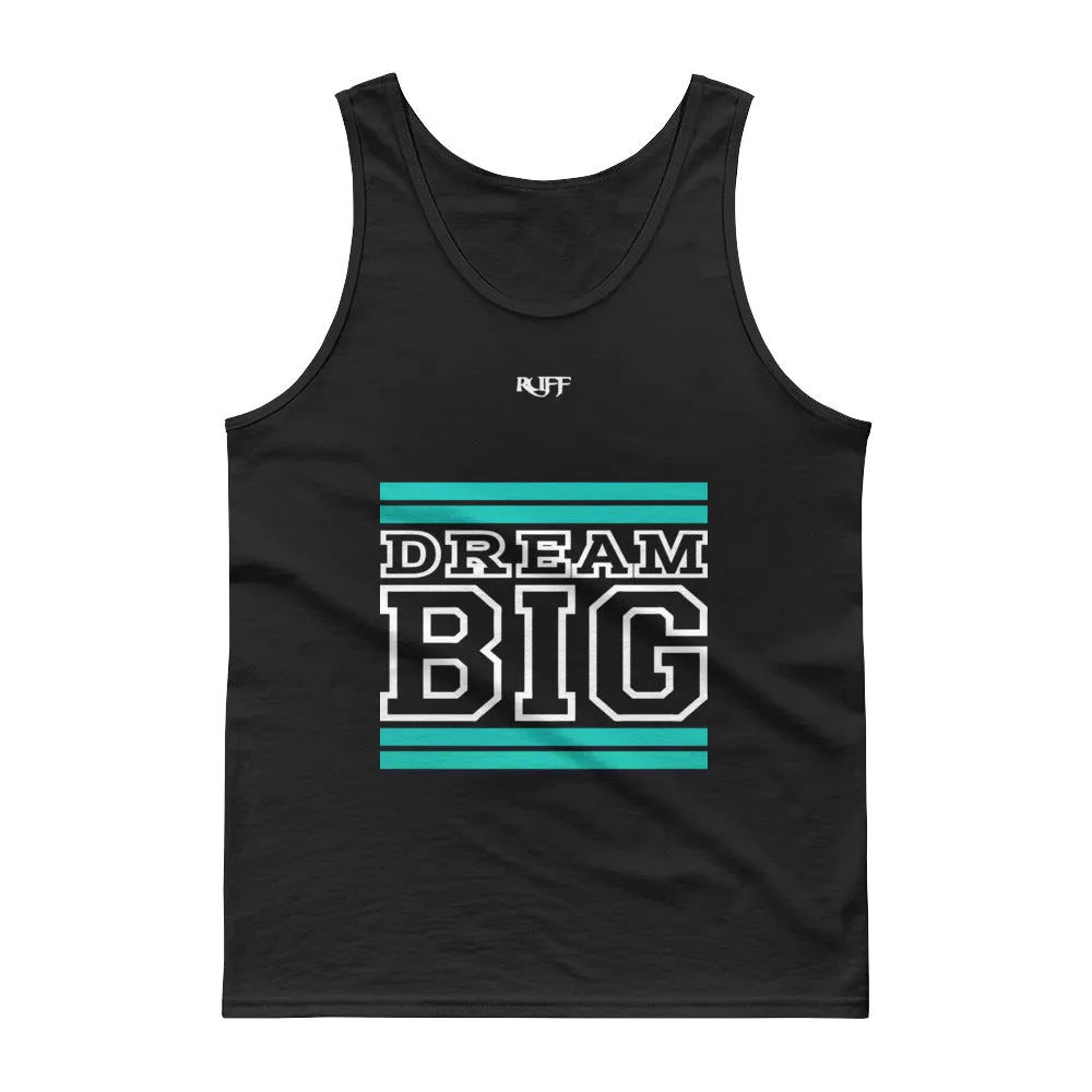 Teal and White Dream Big Tank tops