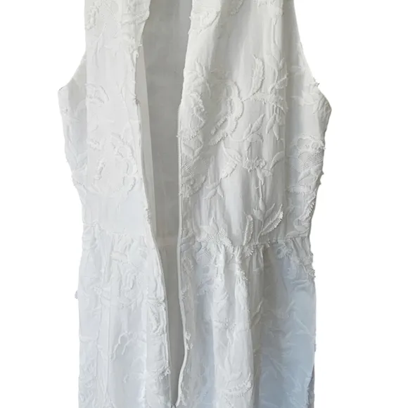 Ted Baker London Lorene Halter Neck Floral Embroidered White Dress Size 2