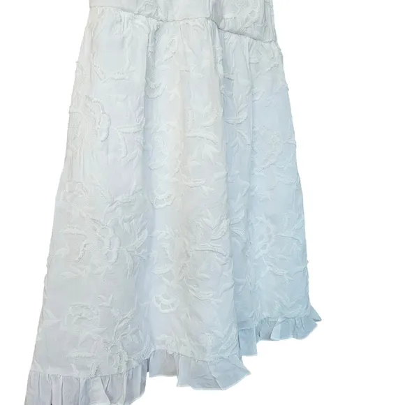 Ted Baker London Lorene Halter Neck Floral Embroidered White Dress Size 2