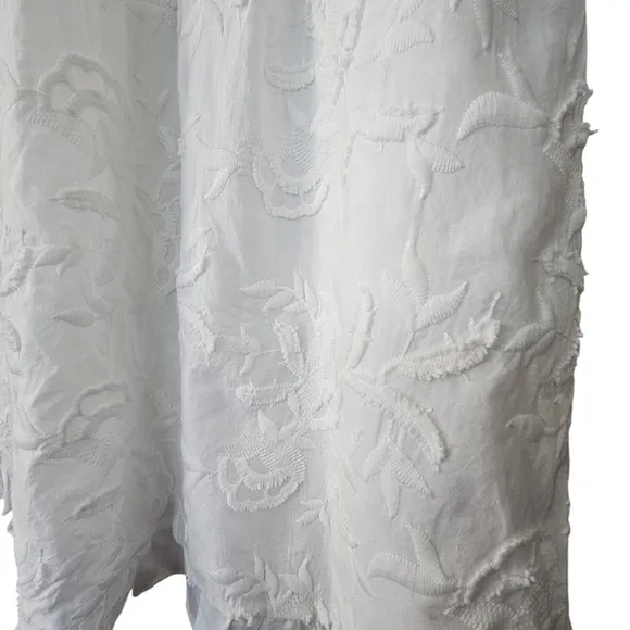 Ted Baker London Lorene Halter Neck Floral Embroidered White Dress Size 2