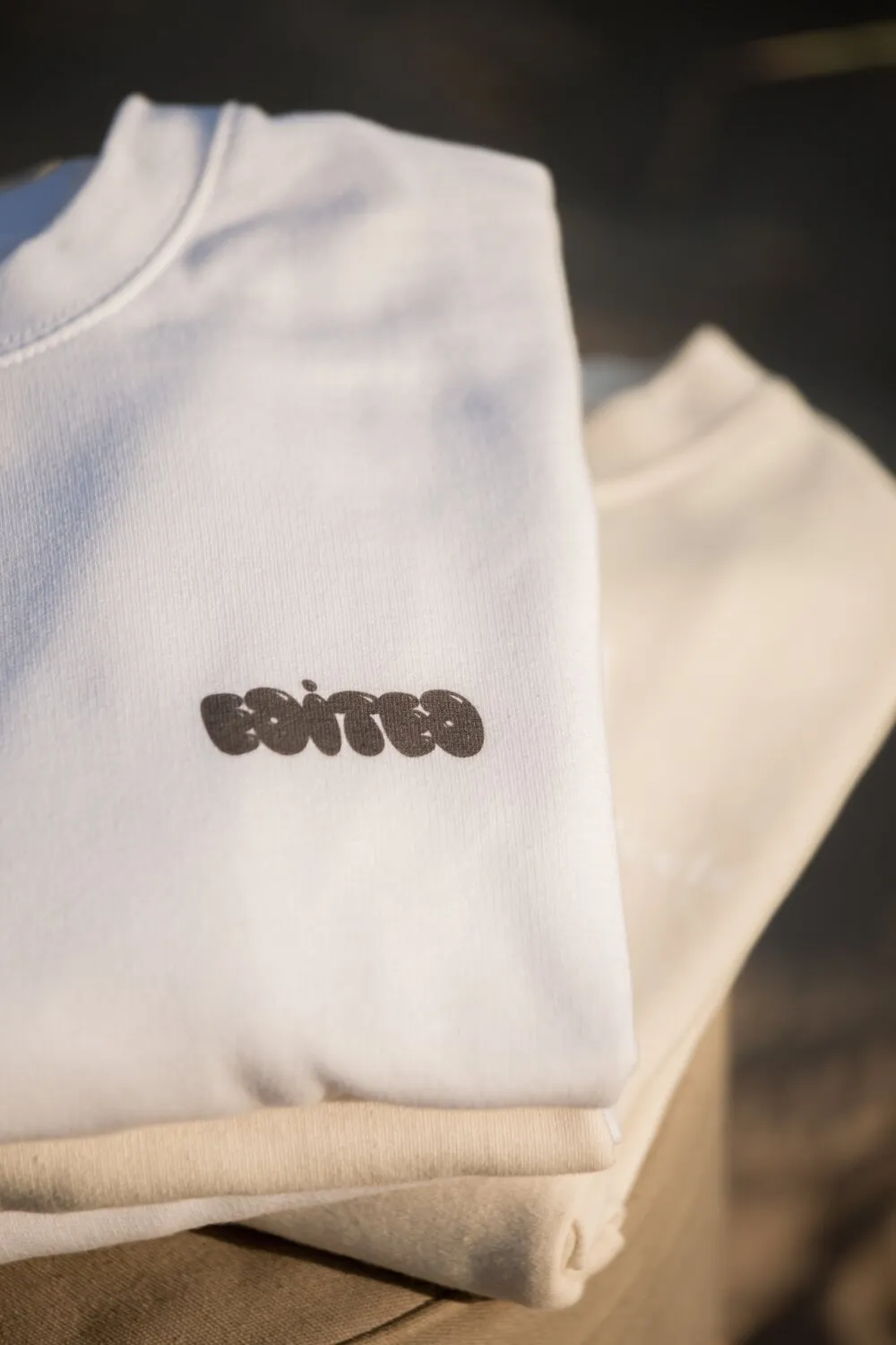 Tillie Crew - White w/Edited Bubble Letters
