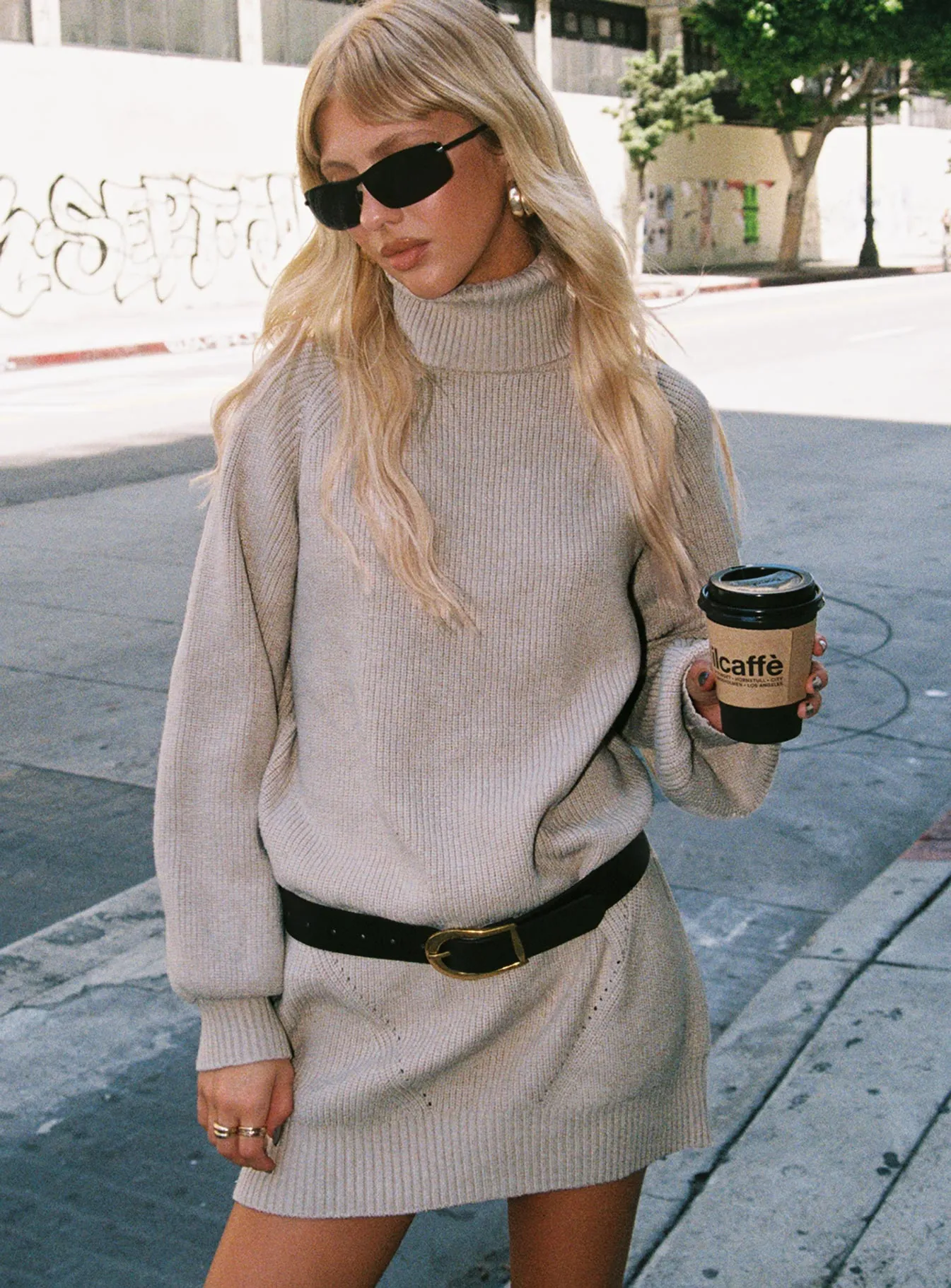Time-sensitive offer Sweater Dress Cream Mellow Shipping guarantee