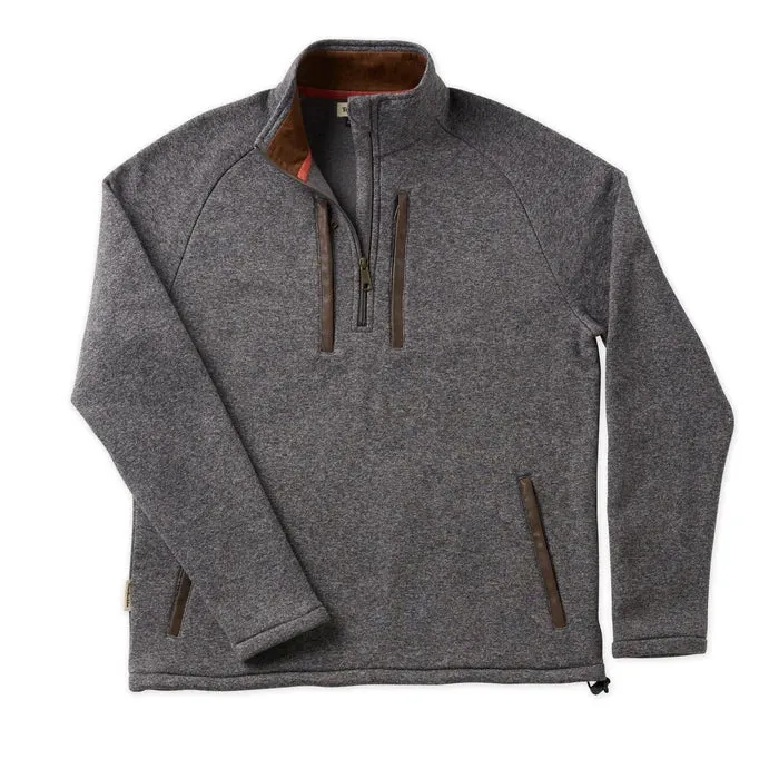 TOM BECKBE KNIT QUARTER ZIP - PEWTER
