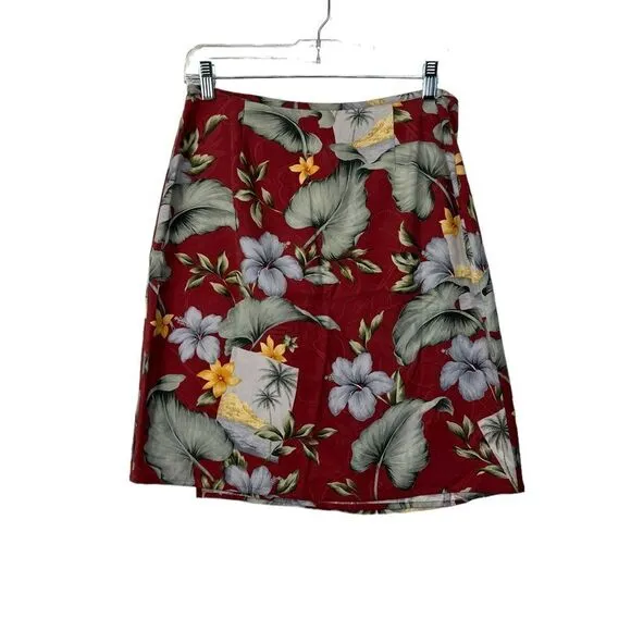 Tommy Bahama Wrap Skirt 4/6 100% silk