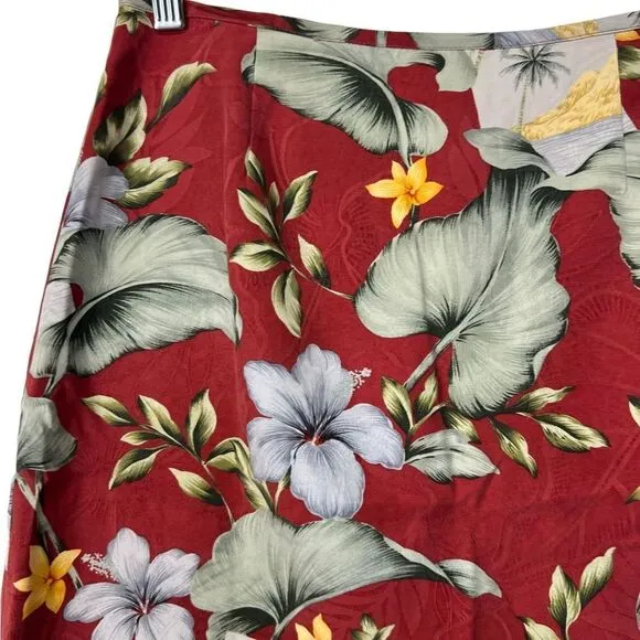 Tommy Bahama Wrap Skirt 4/6 100% silk