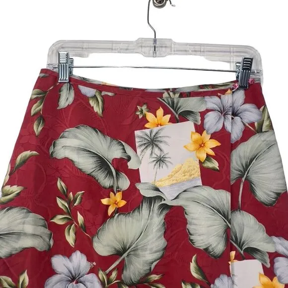 Tommy Bahama Wrap Skirt 4/6 100% silk