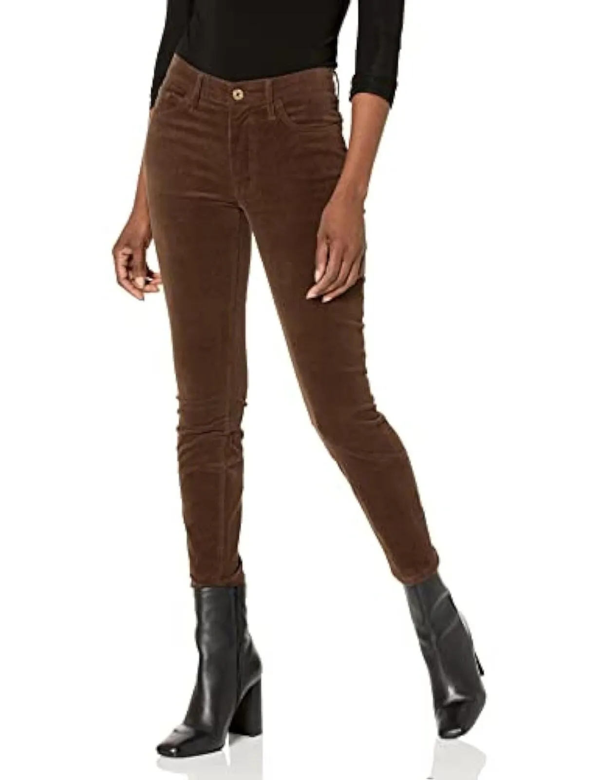 Tommy Hilfiger Cords Casual Corduroy Ankle Skinny Pants J2XK6561 Bark Brown 14