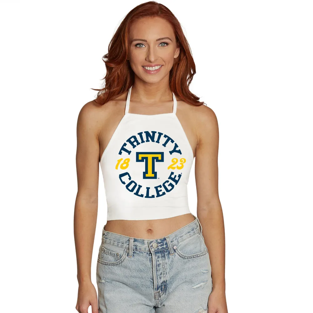 Trinity College White Halter Top