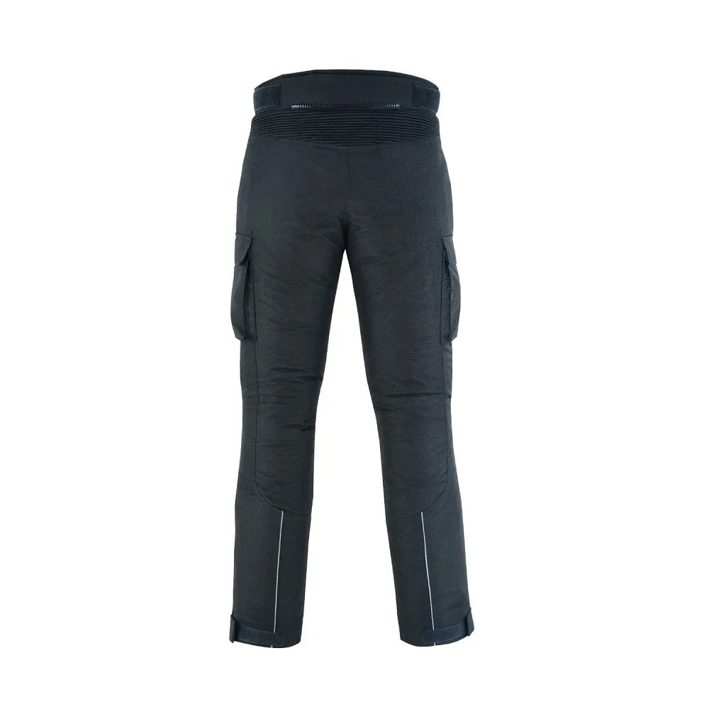 Tuff Gear Motorbike Waterproof Armoured Textile Pants - Adventure (Black)